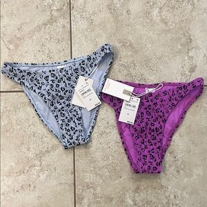 Good American bikini Bottoms - Blue and Purple